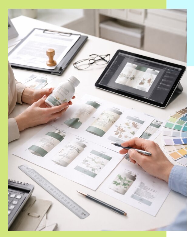 Профессиональная разработка дизайна и текста этикетки продукции в Воронеже